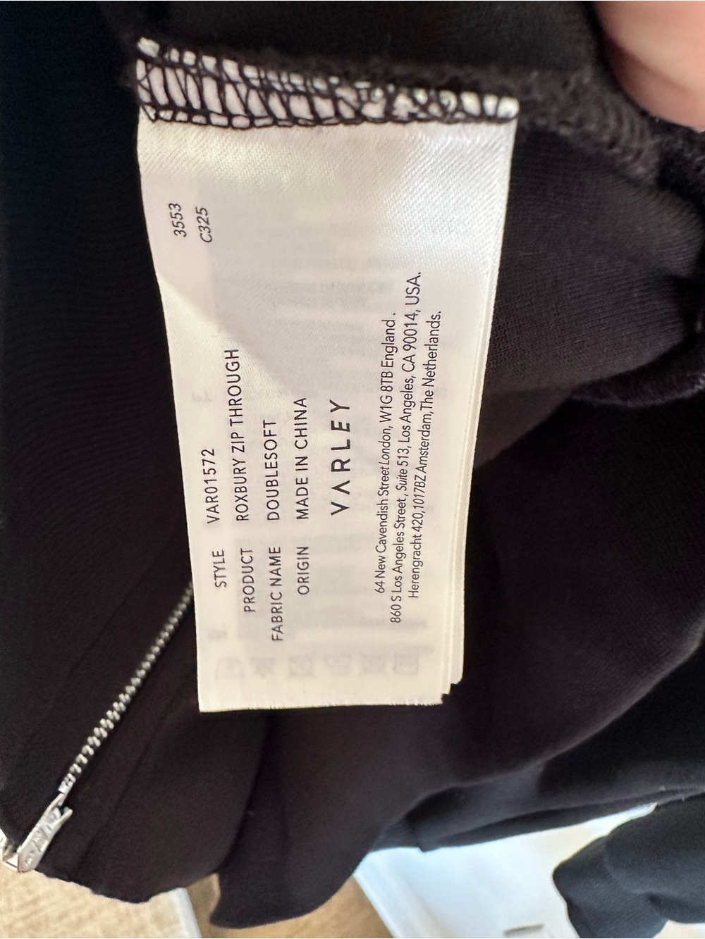 Varley Roxbury Zip Through sz M - Like New! - Picture 10 of 10